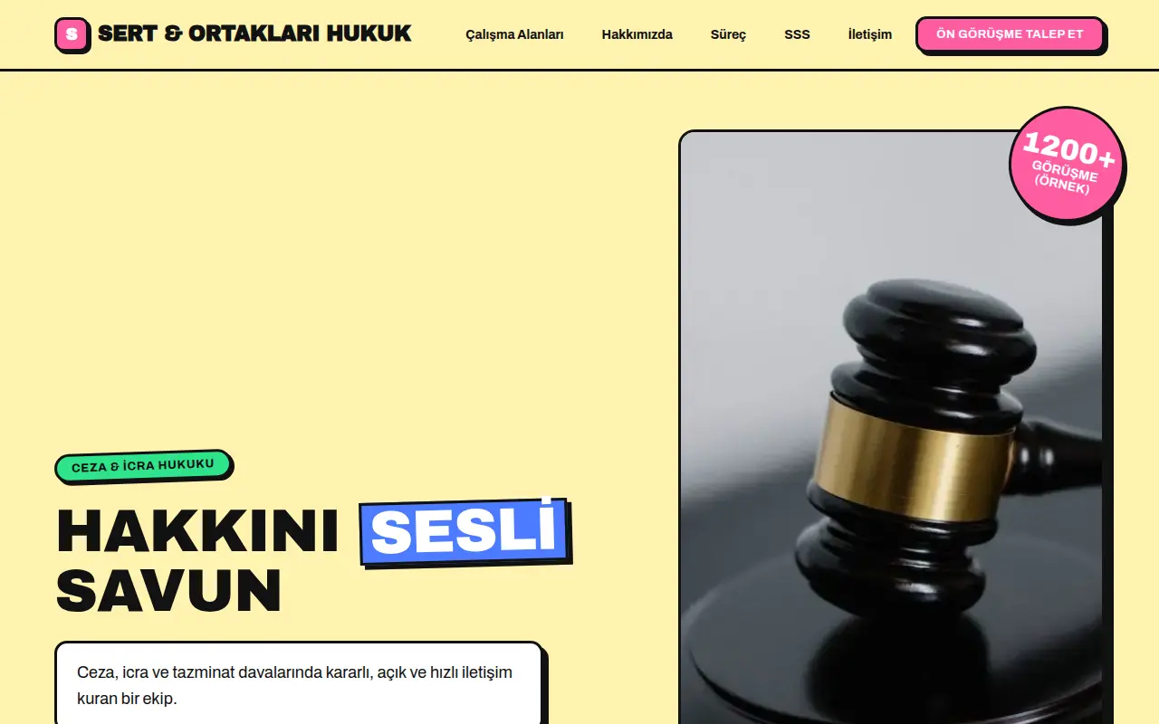 Avukat Web Sitesi — Sert & Ortakları Hukuk